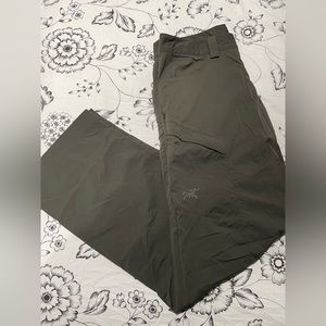 kaki green Arcteryx cargo pants